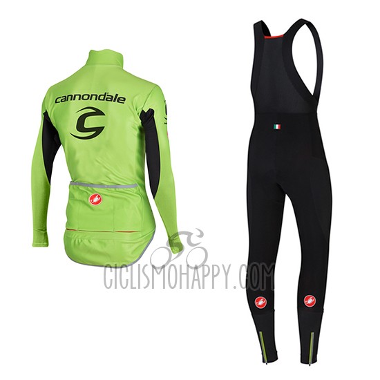 Cannondale Cycling Jersey Bib Tight 2017 Men Long Sleeve Green